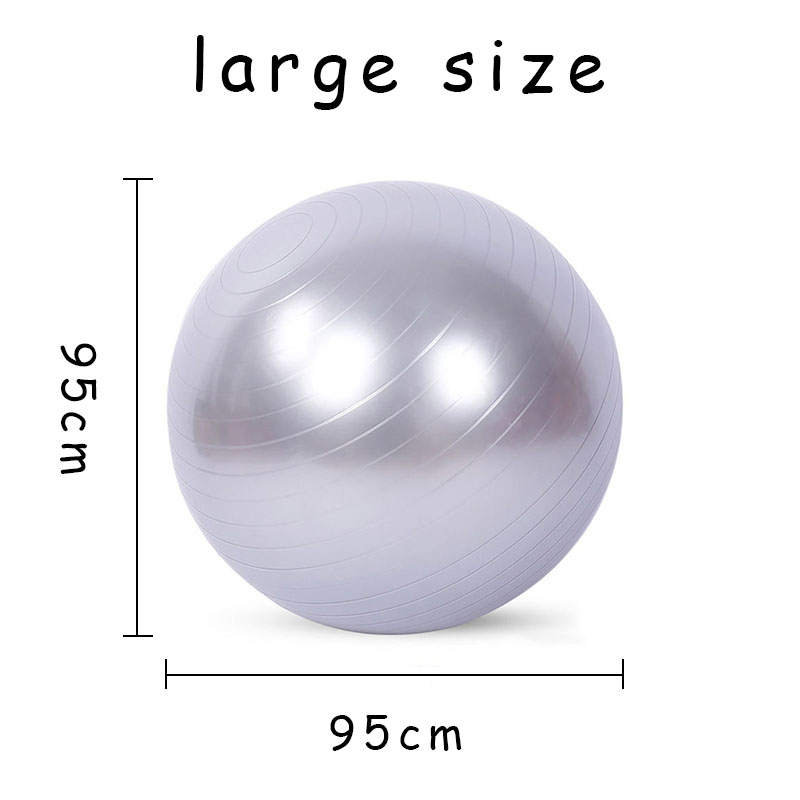 95cm PVC Large Yoga Ball Fitness Balls Thickened Explosion-proof Rehabilitation Exercise Home Gym Pilates Equipment With Pump