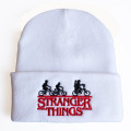 Embroidery STRANGER THINGS Winter Hat For Men Earflap Ride Bike Warm Skullies Beanie Hip Hop Women Knitted Ski Hat Male Cap