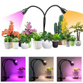 USB LED Growing Light 20W 2 Heads Clip Full Spectrum Greenhouse Indoor Growth Lamp for Flowers Vegetables Plants Seeds Seedlings