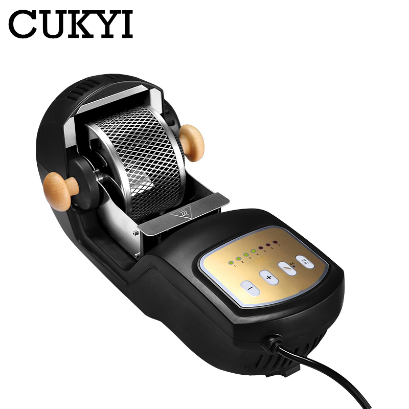 CUKYI Electric Hot Air Coffee Bean Roaster Household Adjustable coffee baking machine Hot Air Fried bean device cooling function