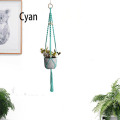 Hot sale colorful macrame plant hanger pot hanger pot tray plant tray yellow green gray black