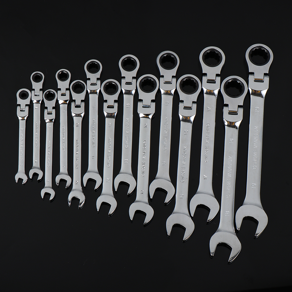 6mm-19mm Open End And Ring Socket Wrenches 72 Teeth Activity Head Key Ratchet Wrench Spanner Car Wrench Repair Tool Hand Tools