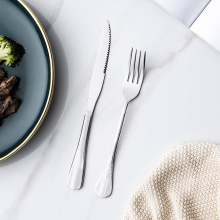 Best Gift 12 pcs steak set modern design high quality restaurant steak fruit used stainless steel knife and fork set