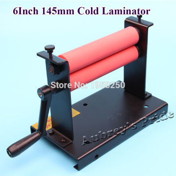 6Inch 145mm Manual Cold Roll Laminating Machine Photo Vinyl Protect Rubber Cold Mounting Laminator