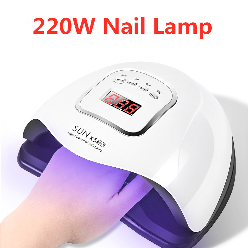 220W Led-Lamp Nail-Dryer Manicure-Tools Polish Drying-Gel Auto-Sensor Leds Uv Sunx5-Max 57 Lights Four-speed Baking 10s/30s/60s