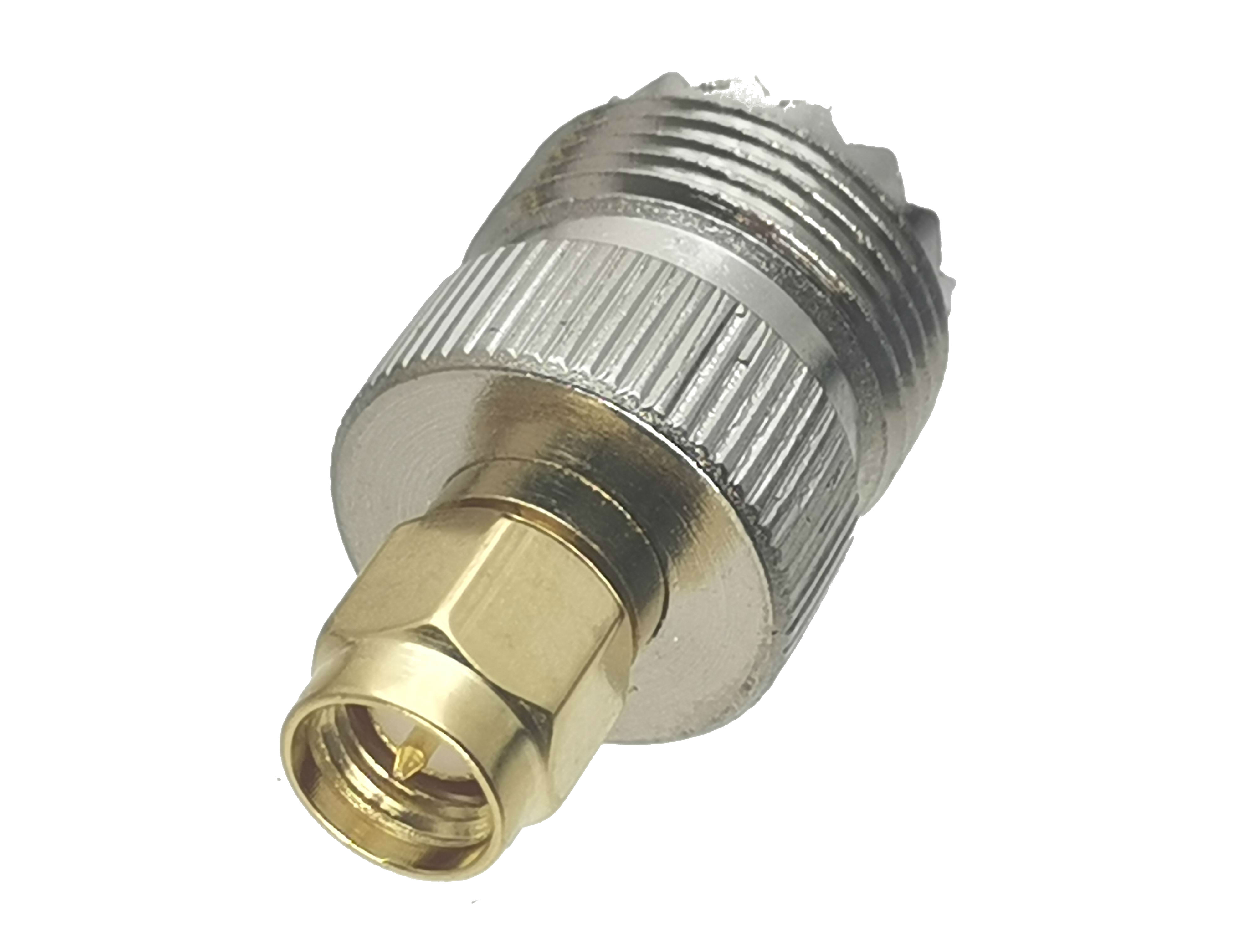 1Pcs UHF Female SO-239 SO239 Jack to SMA Male Plug RF Coaxial Adapter Connector