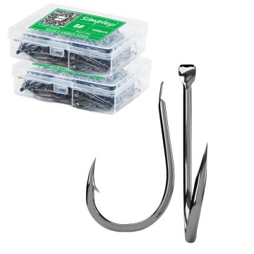 100pcs/1box Fishing Hooks Set High Carbon Steel Single Fishhook Fly Fishing Jip Barbed Carp Hooks Sea Tackle Accessories Tool