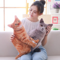 New 50cm Simulation Plush Cat Pillows Soft Stuffed Animals Cushion Sofa Decor Cartoon Plush Toys for Children Kids Gift