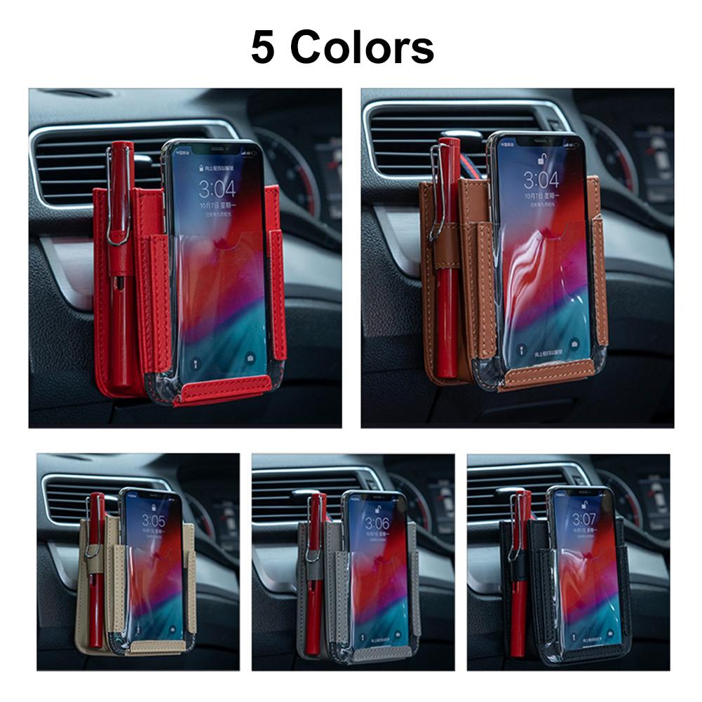Car Air Vent 4 Pocket Organizer Storage Container Bags Box Car Mobile Phone Holder Car Stowing Tidying Auto Interior Accessories