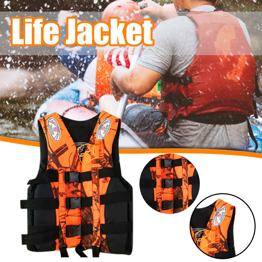 Adult Life Jacket Aid Vest Kayak Ski Buoyancy Fishing Boat Watersport Surfing Swimming Fishing Play Water Life Vest Dropshipping