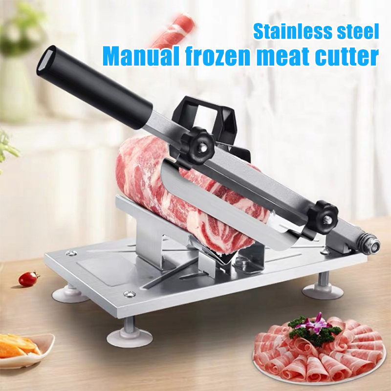 Stainless Steel Manual Frozens Meats Slicer Mutton Ham Beef Cutter Cutting Machine Kitchen Supplies Kitchen Tools