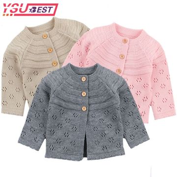 Fashion Spring Baby Girl Sweater Cardigans Autumn Long Sleeve Newborn Knitted Jackets Toddler Infant Knitwear Coats Kids Clothes