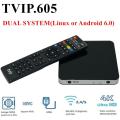 Original Sales TVIP605 TV Box 8G S905X Support IPTV Box Dual System Linux or Android OS Tvip 605 4K 2.4G/5G WiFi Media streaming