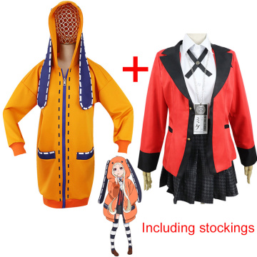 Anime Kakegurui Yomoduki Runa Cosplay Costume Halloween Carnival Party Performance Uniform Skirt For Woman