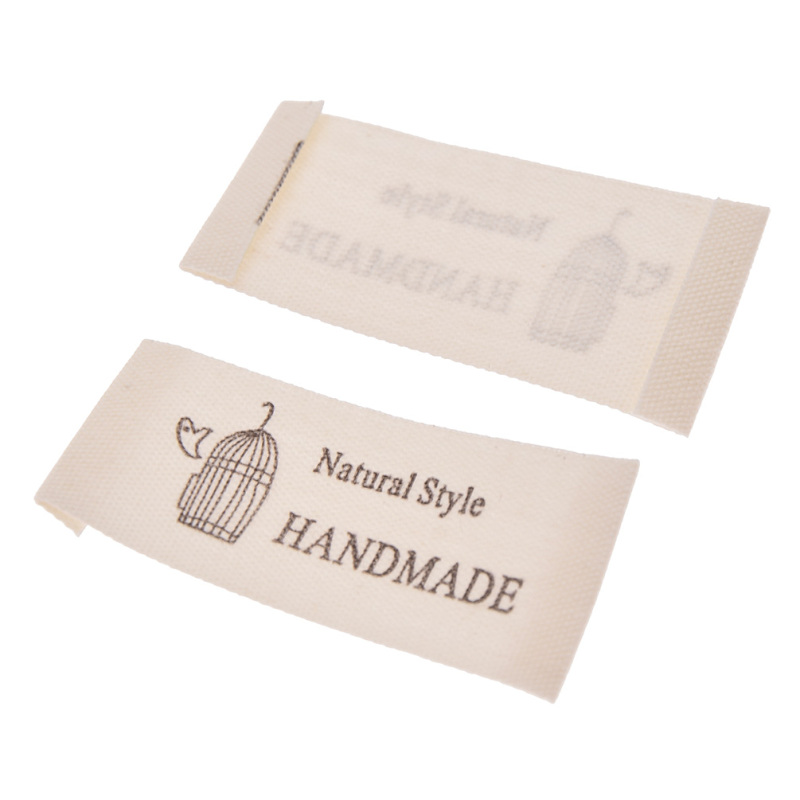 50PCS/pack Personality Handmade Craft Cotton Cloth Sewing Labels For Garment DIY Decoration Bags Tags Accessories