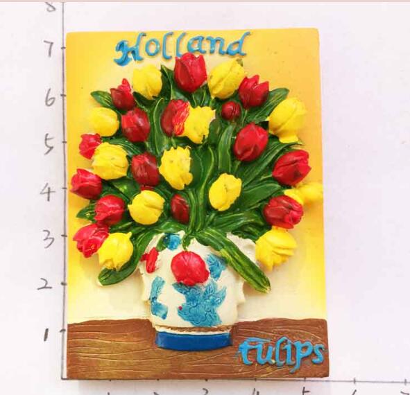 Netherlands Amsterdam Tulip Windmill 3D Fridge Magnets Tourism Souvenirs Refrigerator Magnetic Stickers Home Decortion