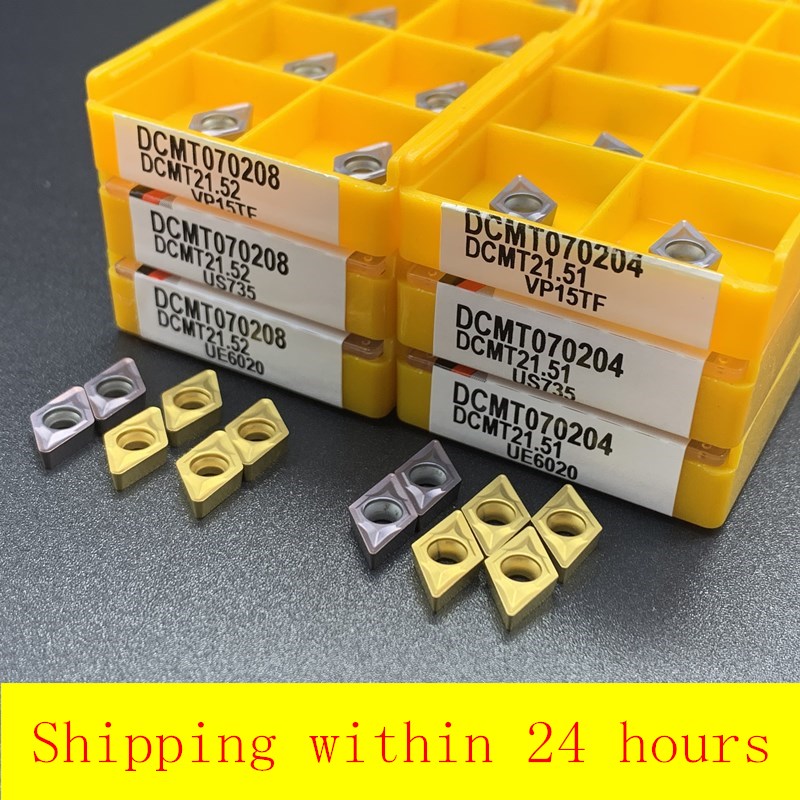 DCMT070204 DCMT070208 VP15TF UE6020 US735 carbide inserts Internal Turning tool DCMT 070204 face endmills Lathe ToolsCNC tool
