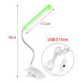 1Pcs Adjustable USB LED Reading Light Rechargeable Clip-on Clamp Bed Table Desk Lamp Bendable Eye Protect Reading Desk Lamp