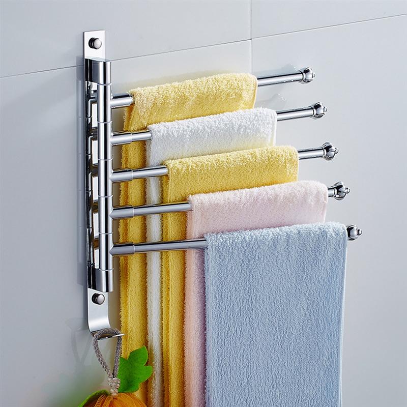 Wall-Mounted Stainless Steel Rack Holder Clothes Rail Towel Rack for Bathroom Space Saving Clothes Rail Towel Rack Rack Holder