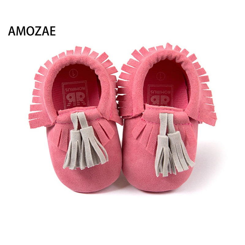 New Style Fringe Suede PU Leather Baby Kid Children Soft Soled Anti-Slip First Walkes Shoes Baby Moccasins Soft Moccs Shoes