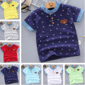 2020 Summer Children Boys Polo Shirts Letter M Print Short Sleeve School Girls Cotton Lapel Tops Birthday Party Todder Tee Shirt