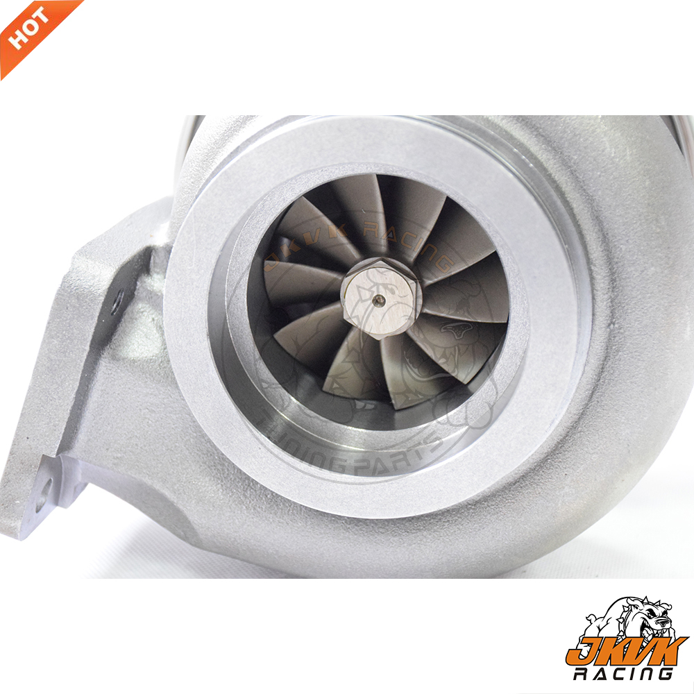 JKVK RACING 79.8/108mm T4 Flange GTX4508R Billet A/R 0.69 4'' V-band Oil Water Cooled Dual Ceramic Ball Bearing Turbocharge