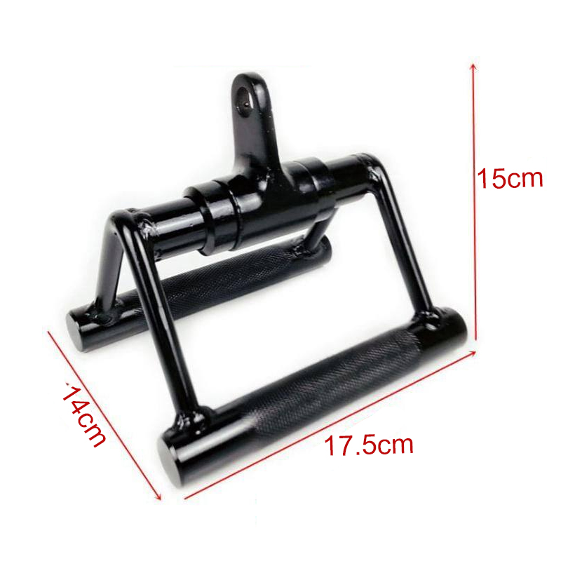 Gym Lat Pull Down Rope Pully Cable Machine Attachment Triceps Fitness T-Bar Handle Grip Equipment for Home Rowing Weight Workout