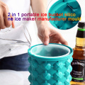 1000ml Silicone Ice Cube Maker With Lid Ice Bucket Ice Mold Space Saving Champagne Wine Beer Bucket For Kitchen Party Barware