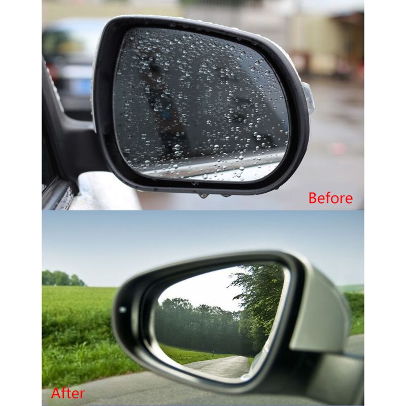 New 1 Pair Auto Car Anti Water Mist Film Anti Fog Coating Rainproof Hydrophobic Rearview Mirror Protective Film 4 Sizes
