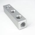 1/4" BSP 20*20mm 3 Way 6 Port Pneumatic Solid Aluminum Quick Connector Manifold Block Splitter Hose Plug Socket Base