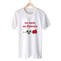 Harajuku No Rain No Flowers T Shirt Women Harajuku Garden Farm T-shirt White Soft Ringspun Tee In Girls Ladies Clothing