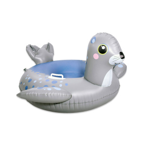 Cute children's inflatable sea lion snow tube