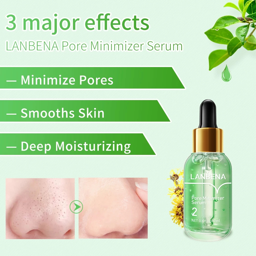 LANBENA Shrink Pores Peeling Acne Treatment Deep Cleaning Essence Face Serum Remove Blackheads Firming Smooth Face Skin Care