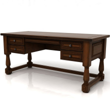 Classical Wooden Console Desk with 5 Drawers