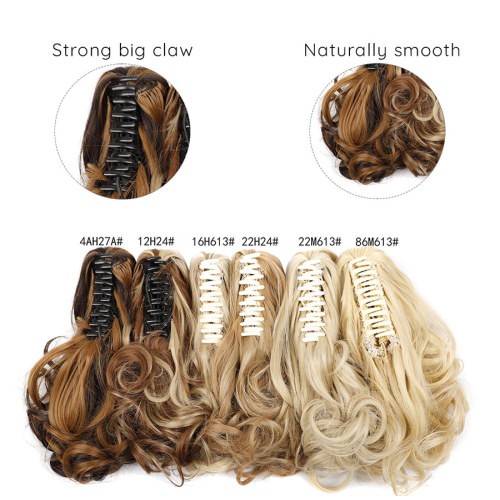 12 &quot;synthetische klauwclip golvende paardenstaartextensies clip in hair extensions