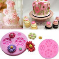3D Daisy Flower Silicone Molds Fondant Craft Cake Candy Chocolate Ice Pastry Baking Tool Mould Fondant Tools