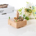 Wooden Musical Box Featuring Mountain Tunnel With Small Moving netic Train | Plays