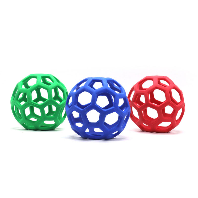 Pet Dog Cat Ball Toy Dog Rubber Chew Toy Dog Geometric Safety Toys Ball For Small Medium Large Dogs Playing Pet Training Product