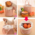 Lunch Bag Lunch Cooler box Polka Dot Lunch Small Tote Pouch Container Box Pink handbag Bolsa Termica Lancheira Hot Sale