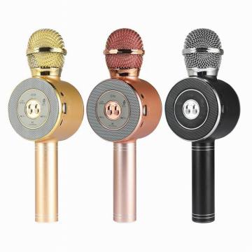 WS-668 Professional Bluetooth Wireless Microphone Handheld Karaoke Live Stereo Microphone Portable KTV Music Player with Speaker