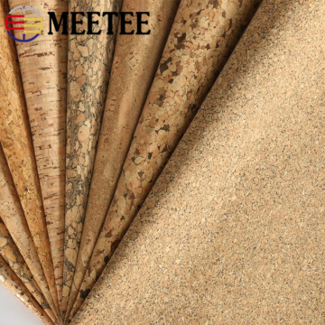 Meetee 90X137cm 0.5mm Thick Natural Cork Leather Fabric DIY Bags Shoes Luggage Handmade Craft Wood Grain Decor Material Supply