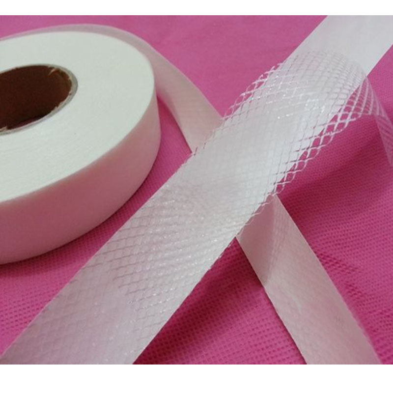1/2.5cm Reticularis Adhesive Interlining Hot Melt Double-sided with Release Paper Iron On Sewing Patchwork Fabric Material 50Y