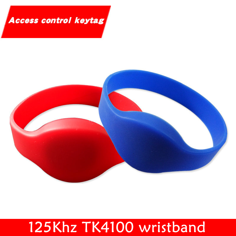 10pcs 125Khz RFID EM4100 Read only Bracelet Input Access Control Card RFID Keyfobs Bracelet Silicone TM 4100 Read only Wristband