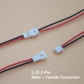 100 Sets/Lot Connector Micro JST 1.25MM 2Pin 3Pin 4Pin Male & Female Connector Plug with Wires Cables LED Strip Connectors