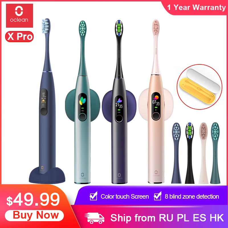 Global Version Oclean X Pro Sonic Electric Toothbrush Adult IPX7 Ultrasonic automatic Fast Charge Tooth Brush With Touch Screen