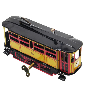 Clockwork Streetcar Toy Retro Wind Up Tram Cable Bus Vintage Collection Kid Gift