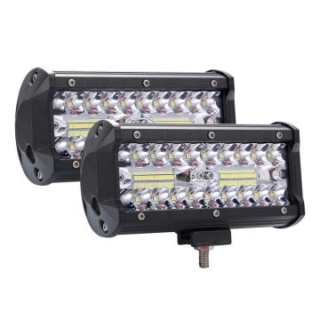 2 pcs 7 inch LED Light Bar 3 Rows 400W Work Light Combo Beam for Driving Offroad Boat Car Tractor Truck 4x4 SUV 12V 24V 6000k