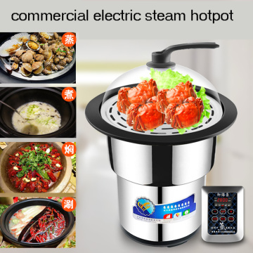 Commercial Electric Food Steamer Hot-pot Up and Down Cooktop Domestic Multi-function Cooker Seafood Steaming Machine