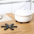 Black Foldable Non-slip Heat Resistant Pad Trivet Pan Accessories Coaster Placemat Cushion Kitchen Pot Holder Mat X1Q6