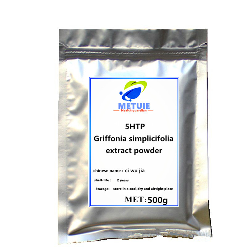 High Quality Griffonia Simplicifolia Extract 5HTP Powder 1pc Festival Top supplement Body Glitter Reduce Stress, Improve Sleep.